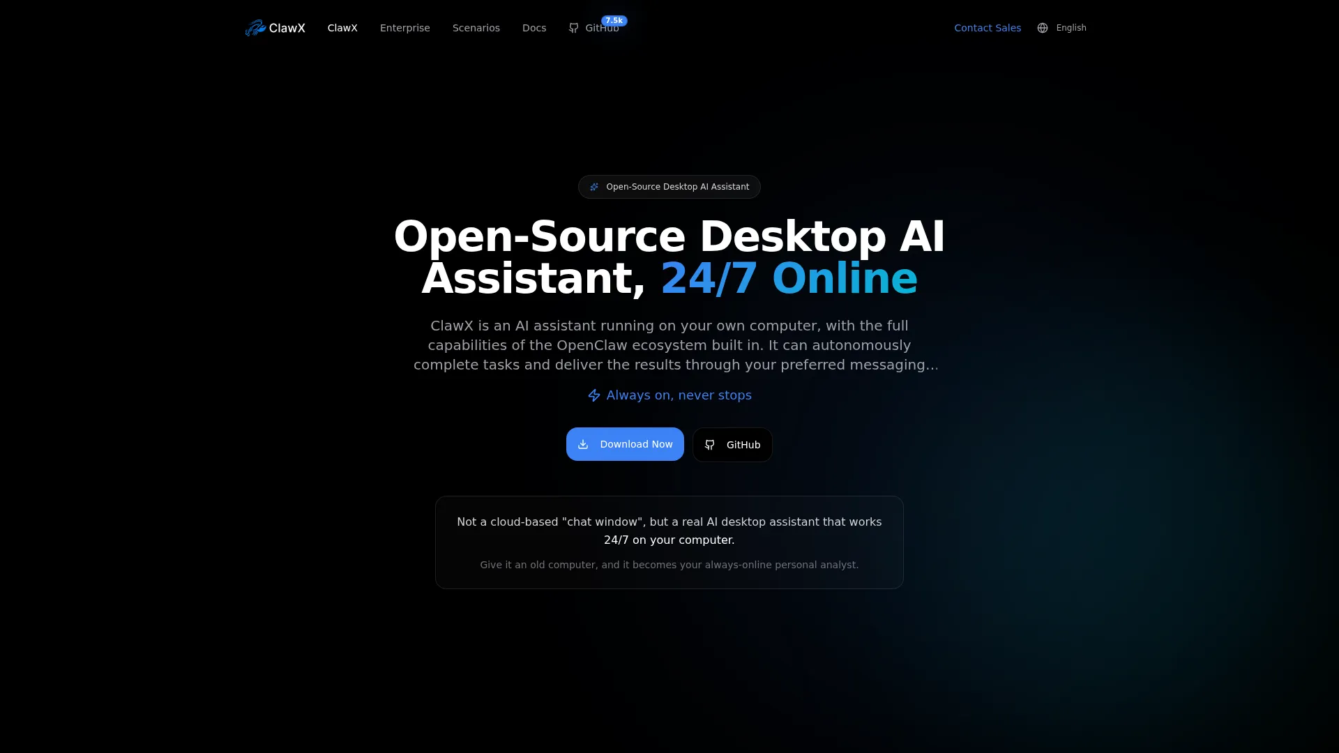 ClawX - Open Source AI Desktop Assistant | 24/7 Autonomous Data Monitoring screenshot