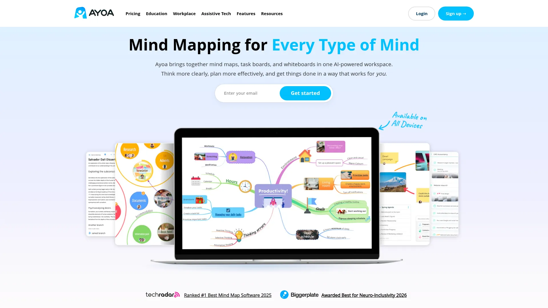 Mind Mapping & Productivity Software | Create Online Mind Maps with Ayoa screenshot