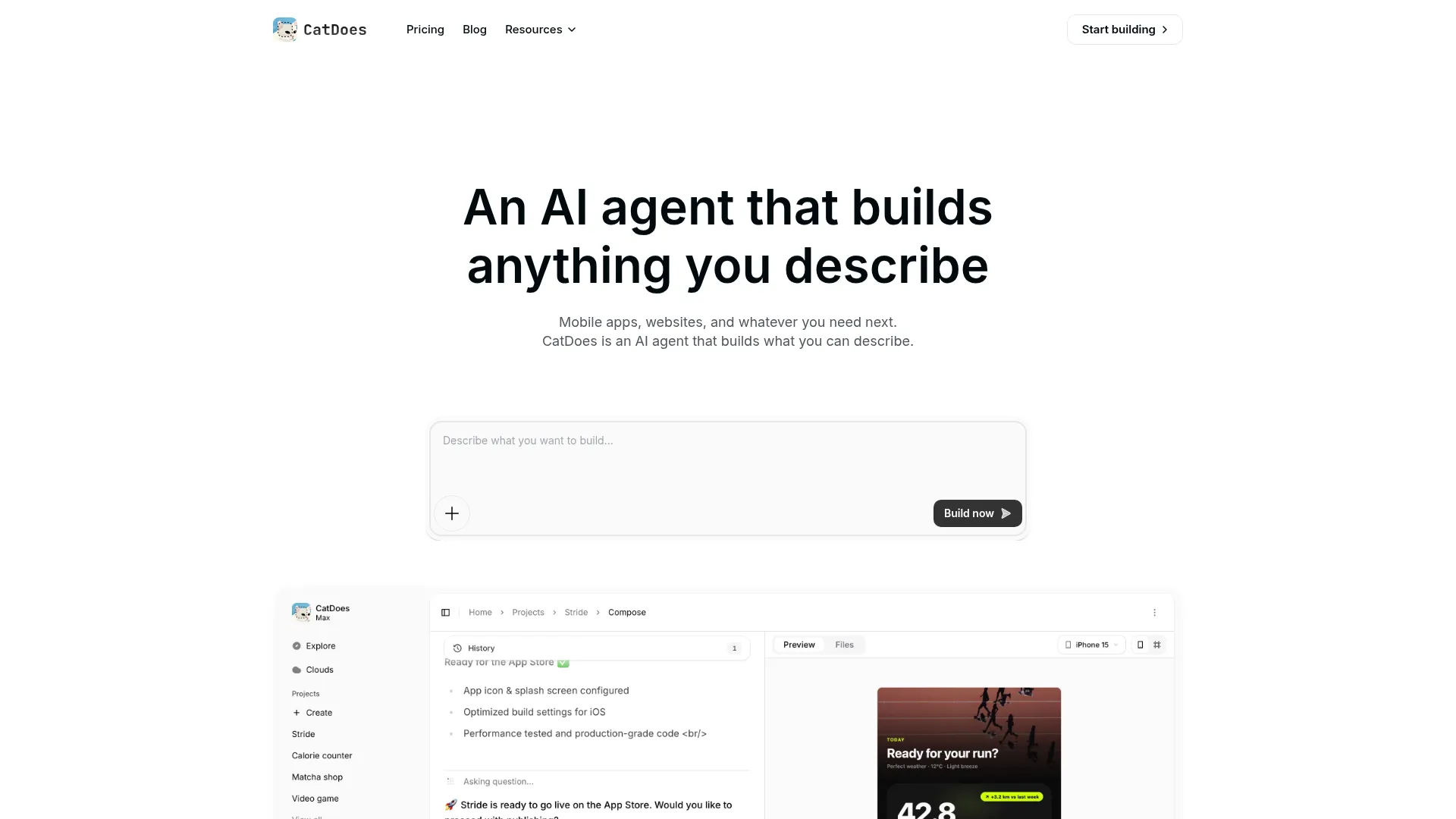 AI App Builder | Build Apps & Websites with AI | CatDoes screenshot