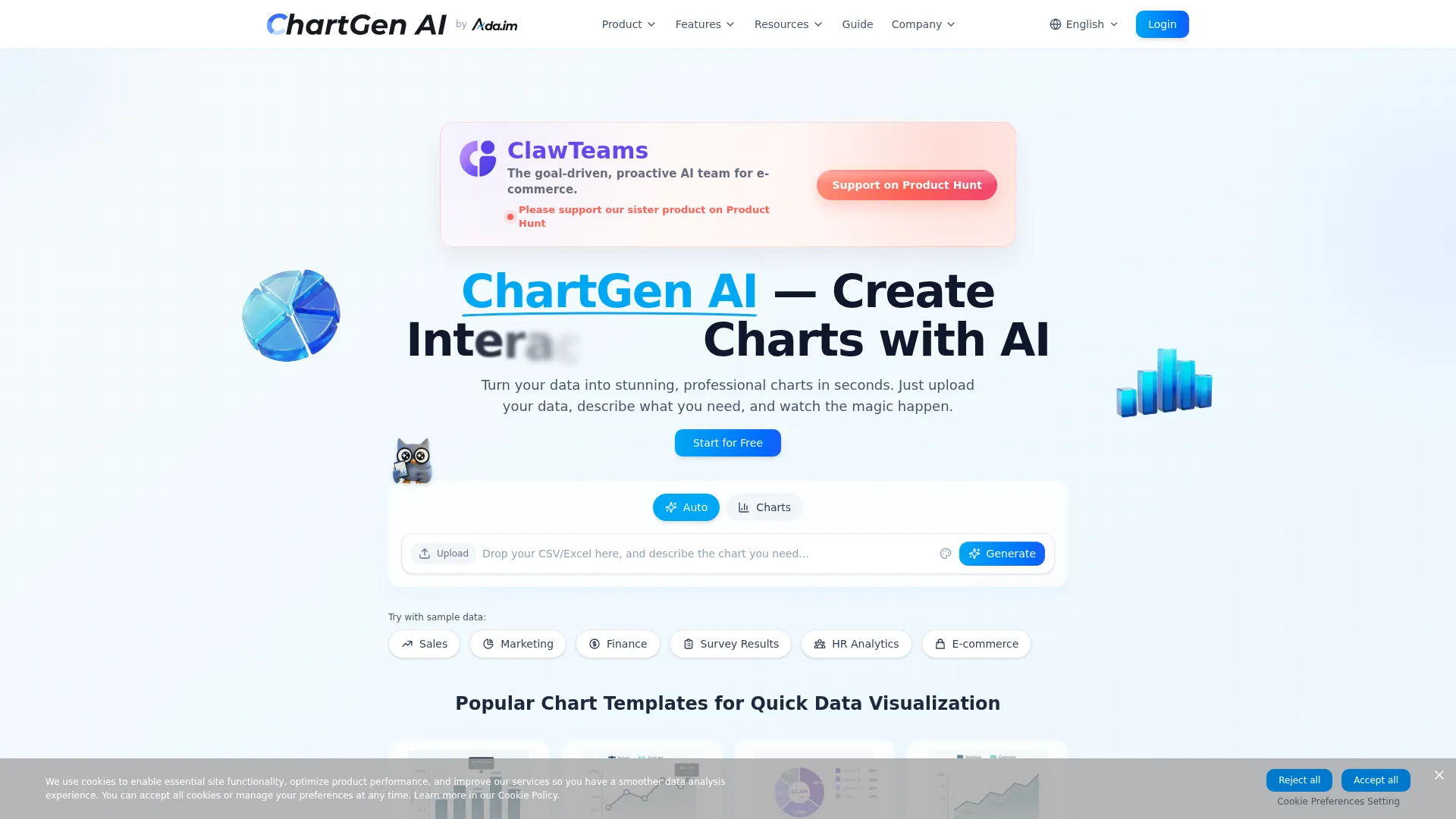 ChartGen AI | Free AI Chart Generator screenshot
