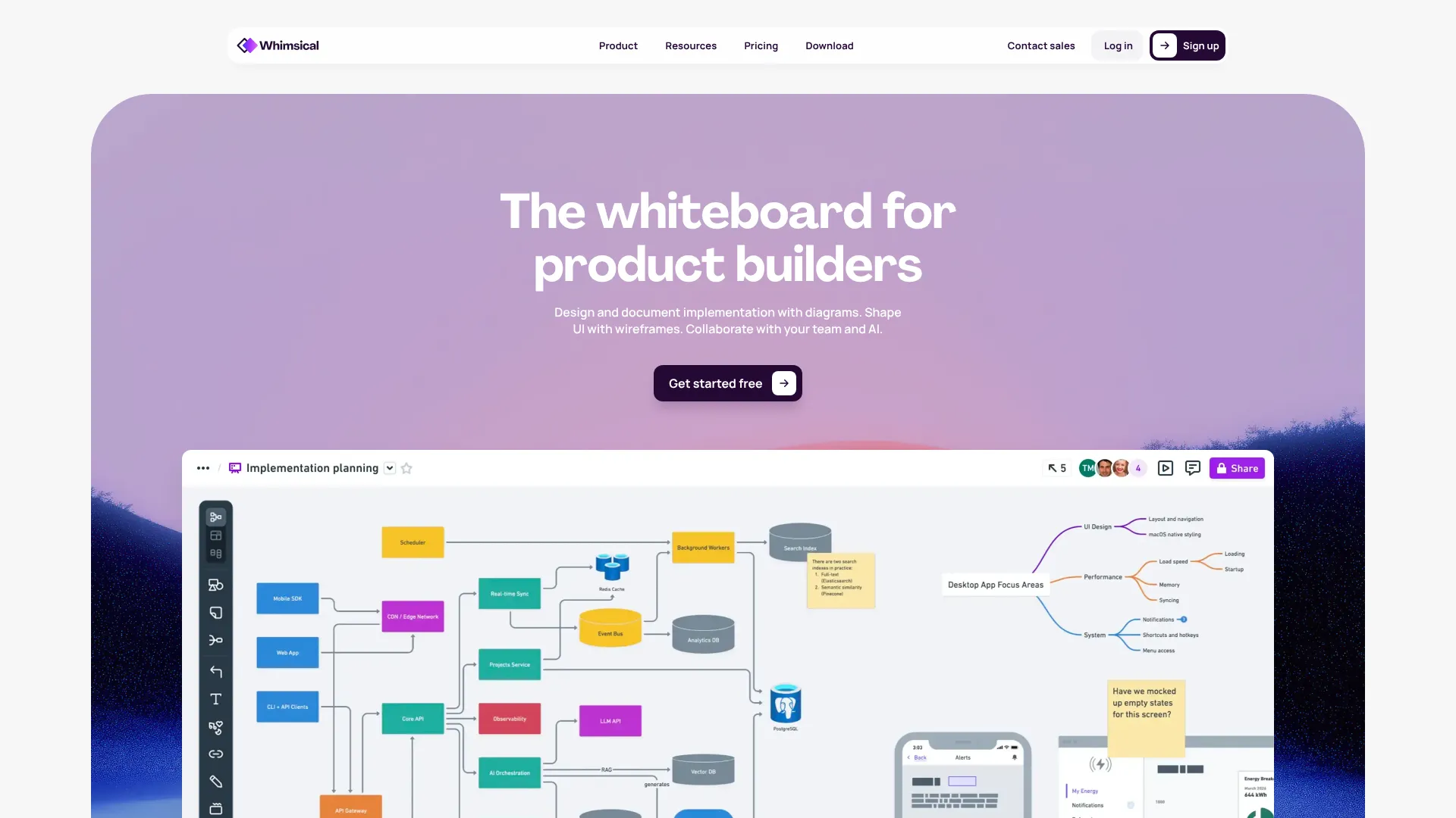 Whimsical — The whiteboard for product builders screenshot
