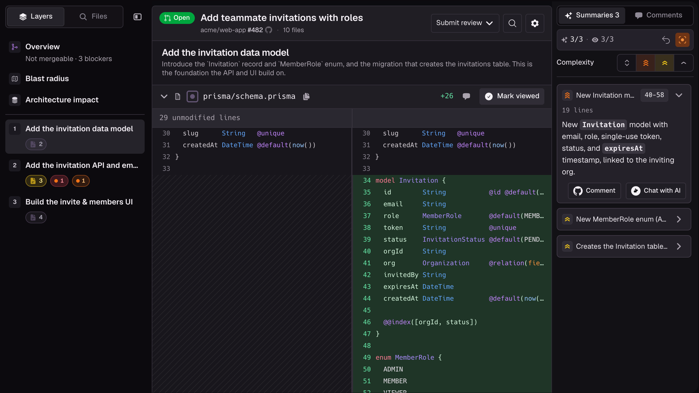 CodeRabbit 代码审查界面预览