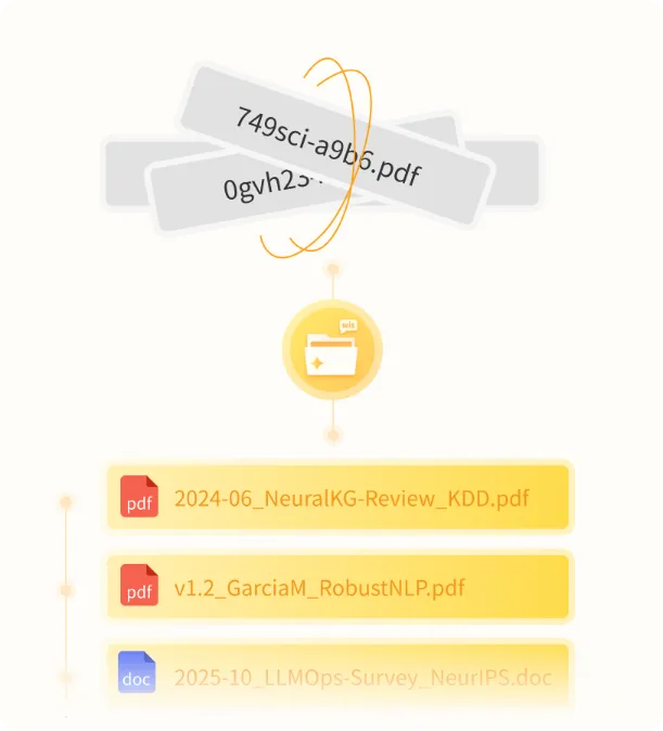 WisFile AI 重命名功能展示
