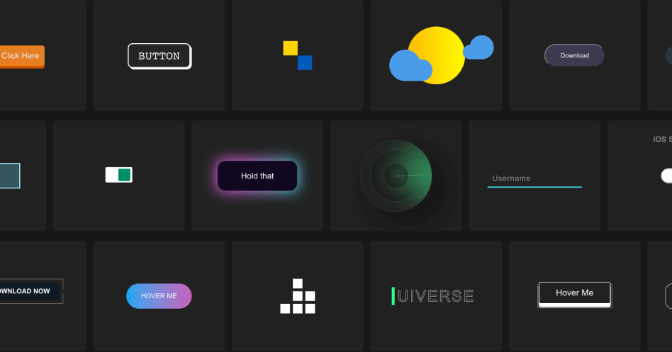 Uiverse 首页元素展示