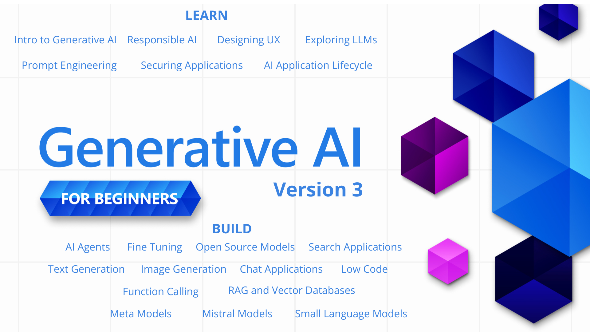 Generative AI for Beginners 课程封面