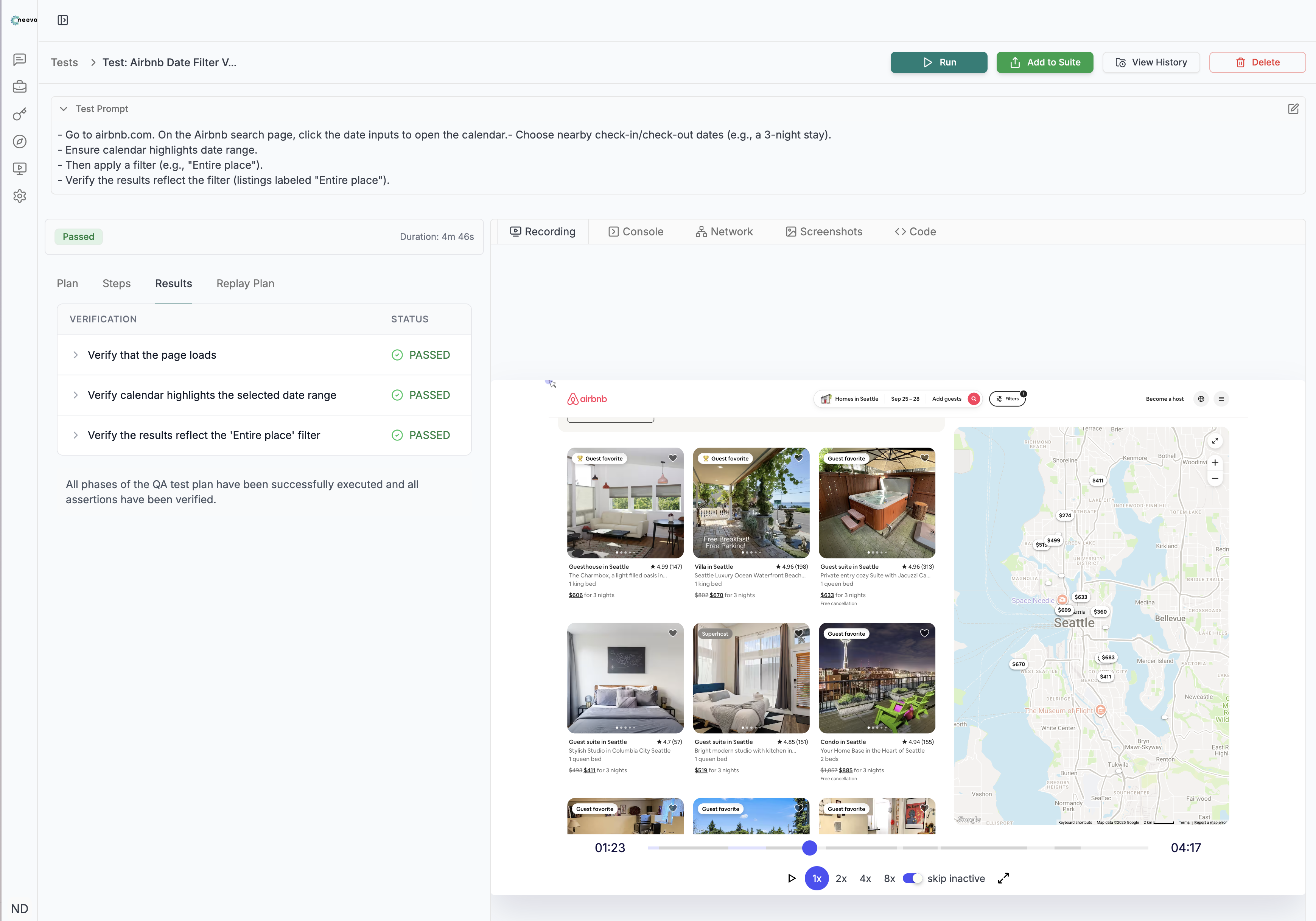 Neeva Dashboard