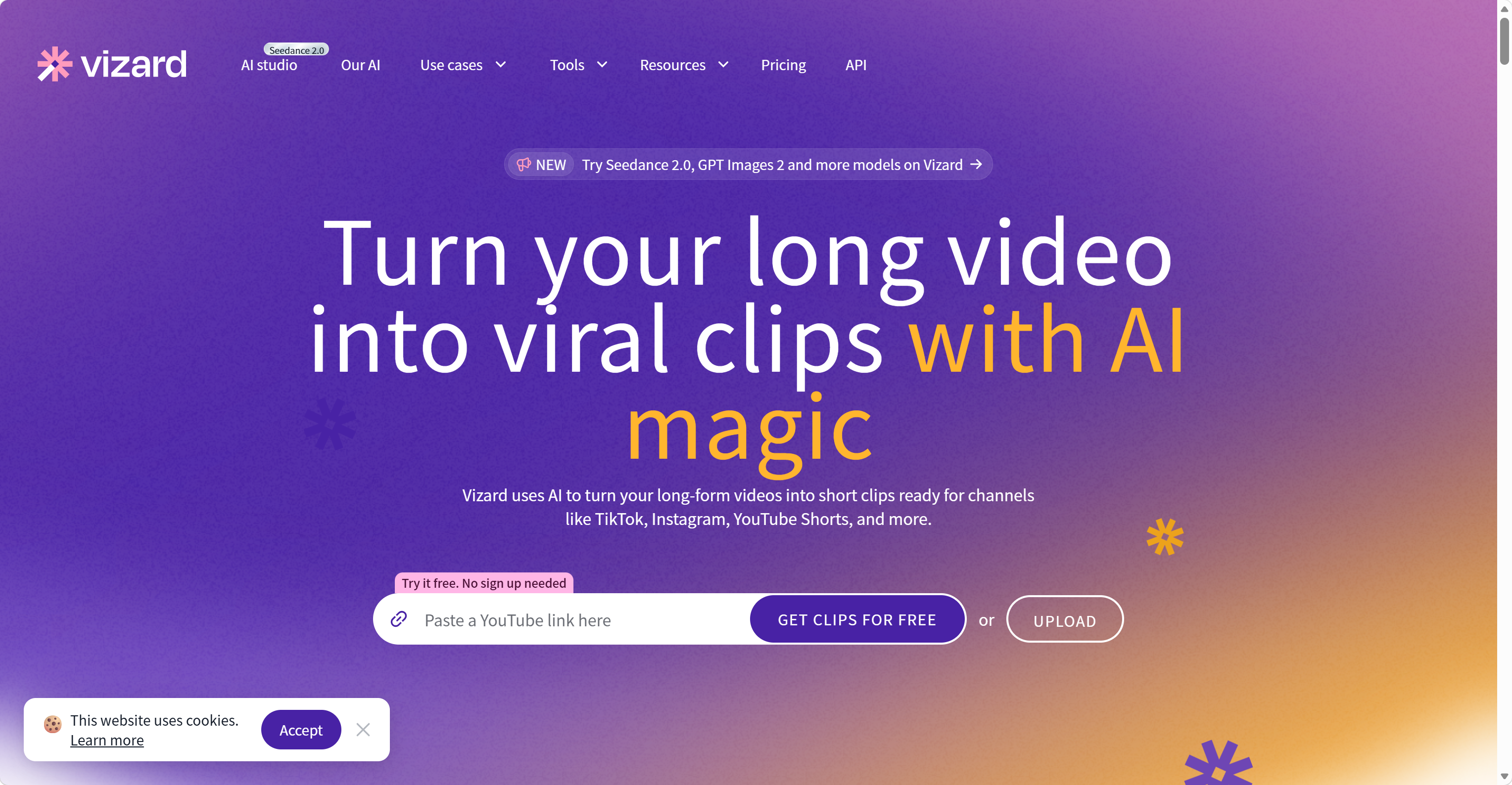 Vizard.ai | #1 AI Video Editing and Clipping Tool screenshot