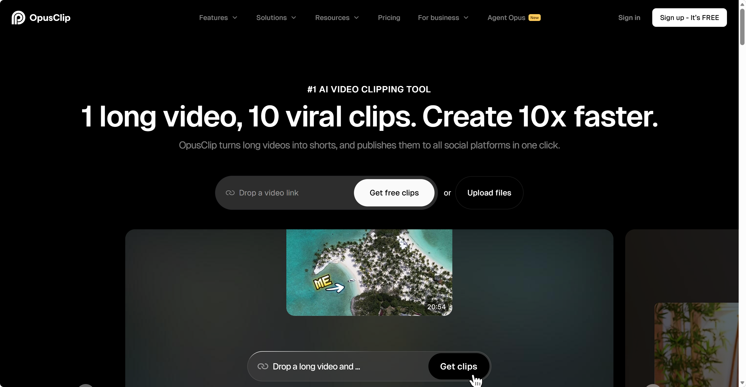Opus Clip screenshot